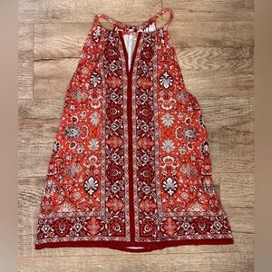 Max Studio Boho High Neck Sleeveless Top XS